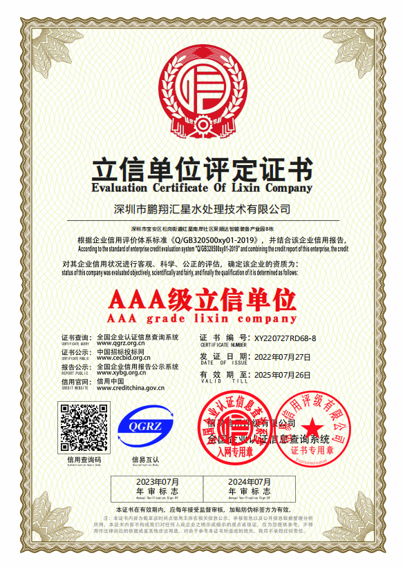 AAA企業信用等級證書（8證）