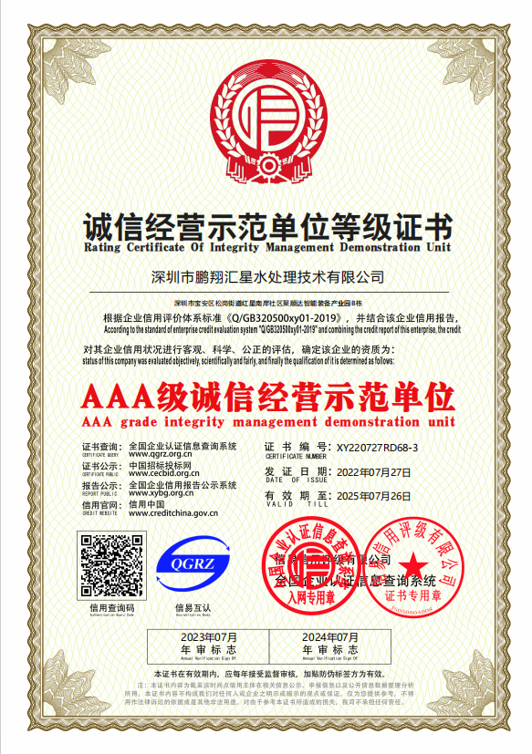 AAA企業信用等級證書（8證）